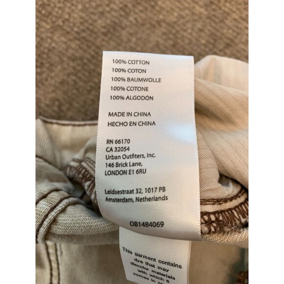 We The Free People Shorts Womens 27 Cut-Off Distressed Button Fly Beige Denim - Picture 9 of 10